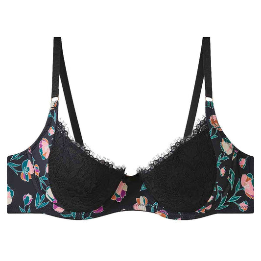 INOUIE Soutien-Gorge Coques Noir